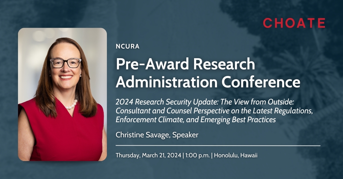 Christine Savage Speaking on Research Security at NCURA Conference